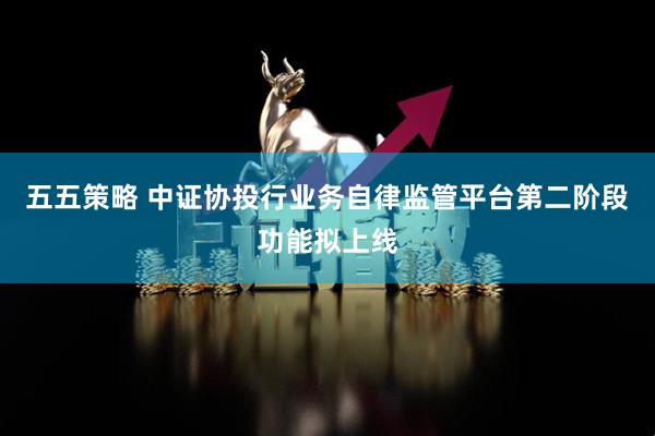 五五策略 中证协投行业务自律监管平台第二阶段功能拟上线