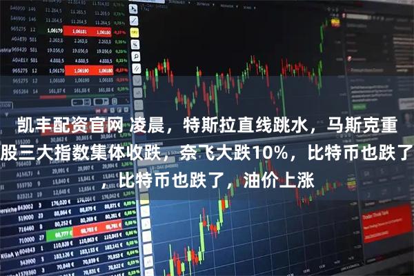 凯丰配资官网 凌晨，特斯拉直线跳水，马斯克重大宣布！美股三大指数集体收跌，奈飞大跌10%，比特币也跌了，油价上涨